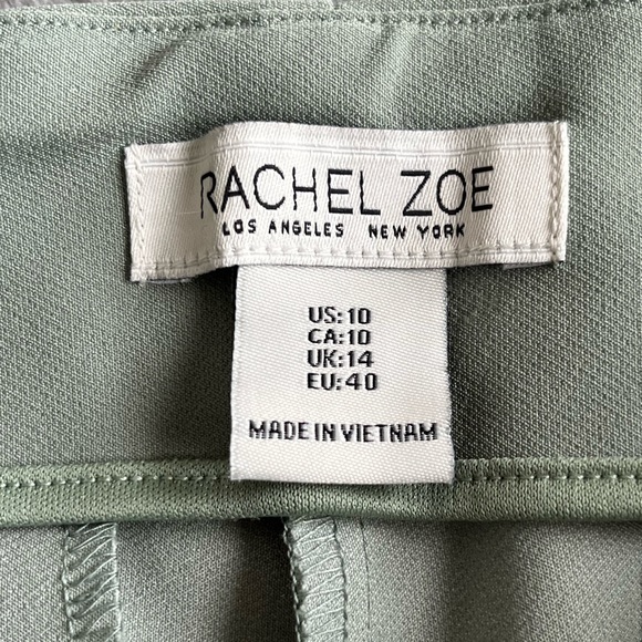 Rachel Zoe light green hi rise kick flare cropped pants size 10 - Picture 3 of 5